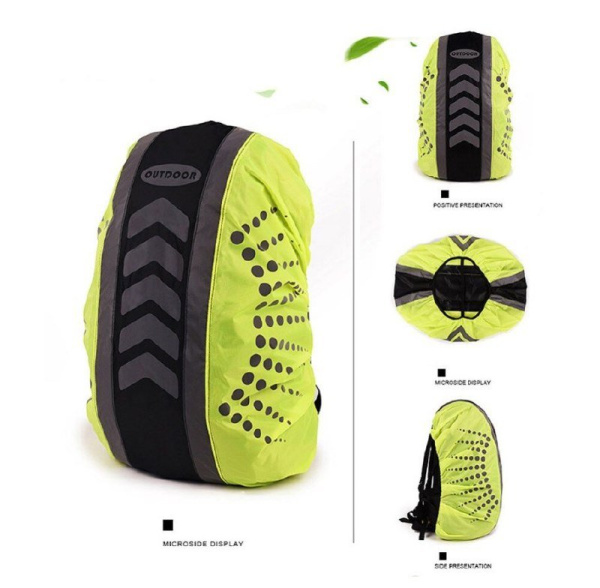 Чехол - дождевик на рюкзак "Notable" / светоотражающий, водоотталкивающий / размер М-L (25-50 литров)